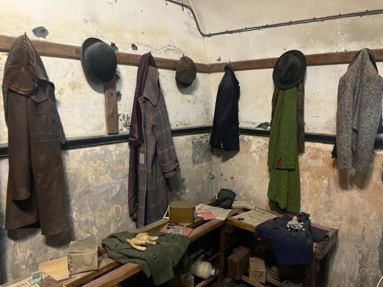Image of clothes in Air Raid Shelter in Bristol